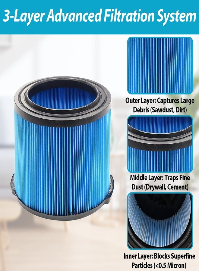 ANBOO VF3500 Replacement Filter for Rigid Wet Dry Vac 3-Layer Filters for WD4050 WD4070 WD4522 Vacuum Ridgid VF3500 Filter (2 Pack) - Image 4