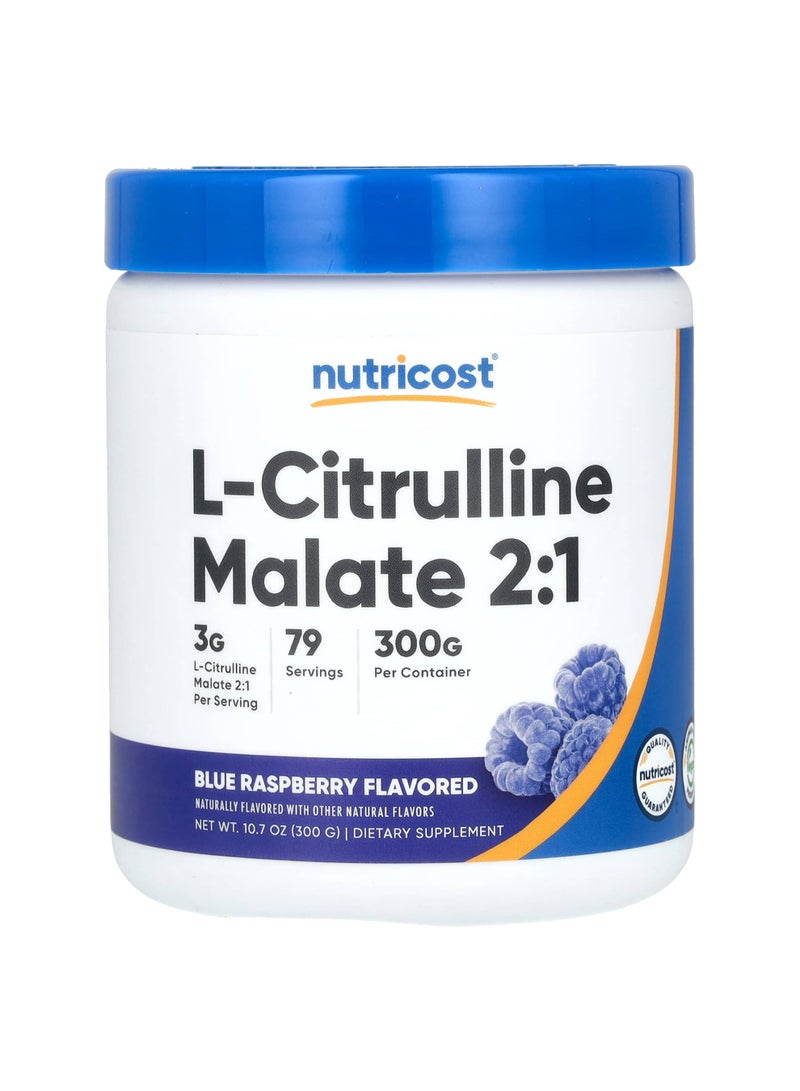 L-Citrulline Malate 2:1, Blue Raspberry, 10.7 oz (300 g)