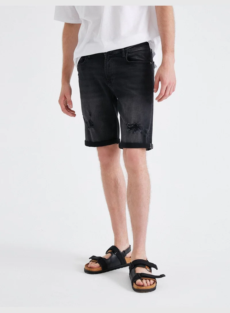 كوتون Basic Denim Shorts