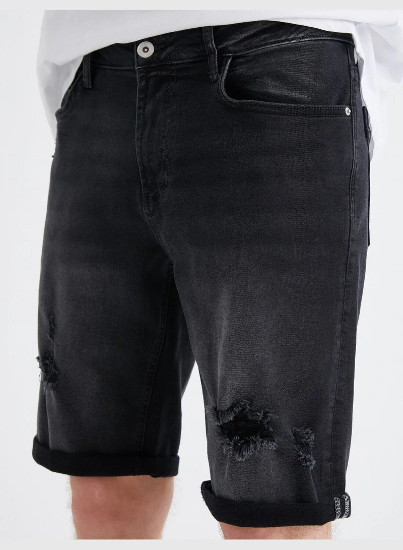 كوتون Basic Denim Shorts