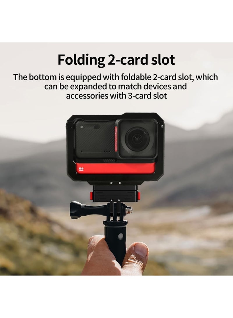 SYOSI Quick Release Adapter Mount, Tripod Adapter Base Compatible with Insta360 X5/Ace/AcePro/AcePro2, Works with Selfie Sticks, Tripods, Monopods and Other Camera Accessories for Fast Mounting - Image 3