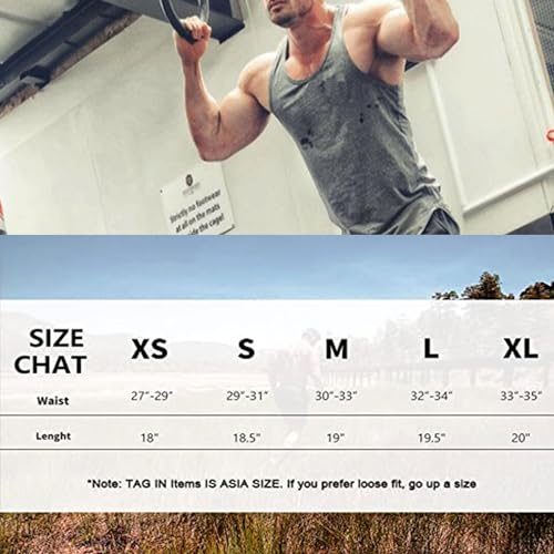 EVERWORTH Men's Casual Training Shorts Gym Workout Fitness Short Bodybuilding Running Jogging Short Pants Kahki XS Tag M - Image 5