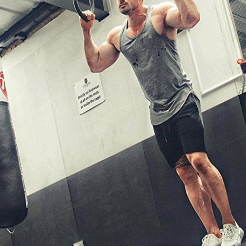 EVERWORTH Men's Casual Training Shorts Gym Workout Fitness Short Bodybuilding Running Jogging Short Pants Kahki XS Tag M - Image 3