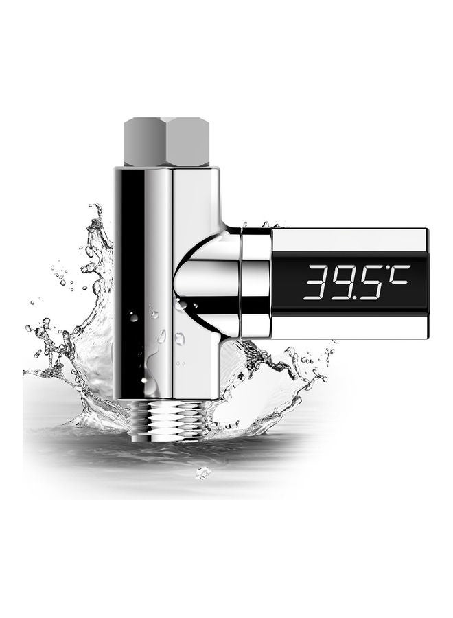 NIBEMINENT LED Shower Digital Thermometer Silver 11.00x3.00x10.00cm - Image 1