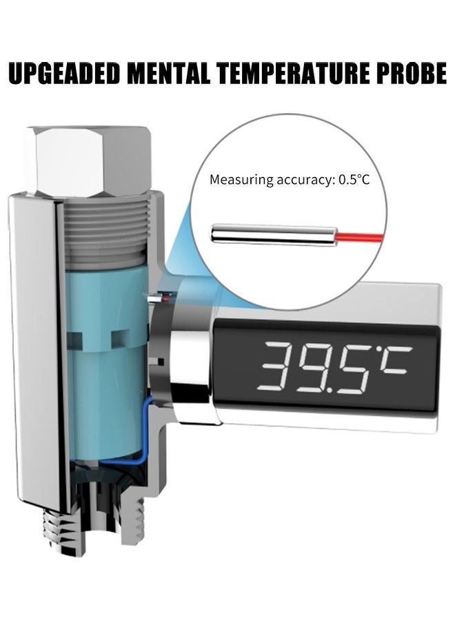 NIBEMINENT LED Shower Digital Thermometer Silver 11.00x3.00x10.00cm - Image 5