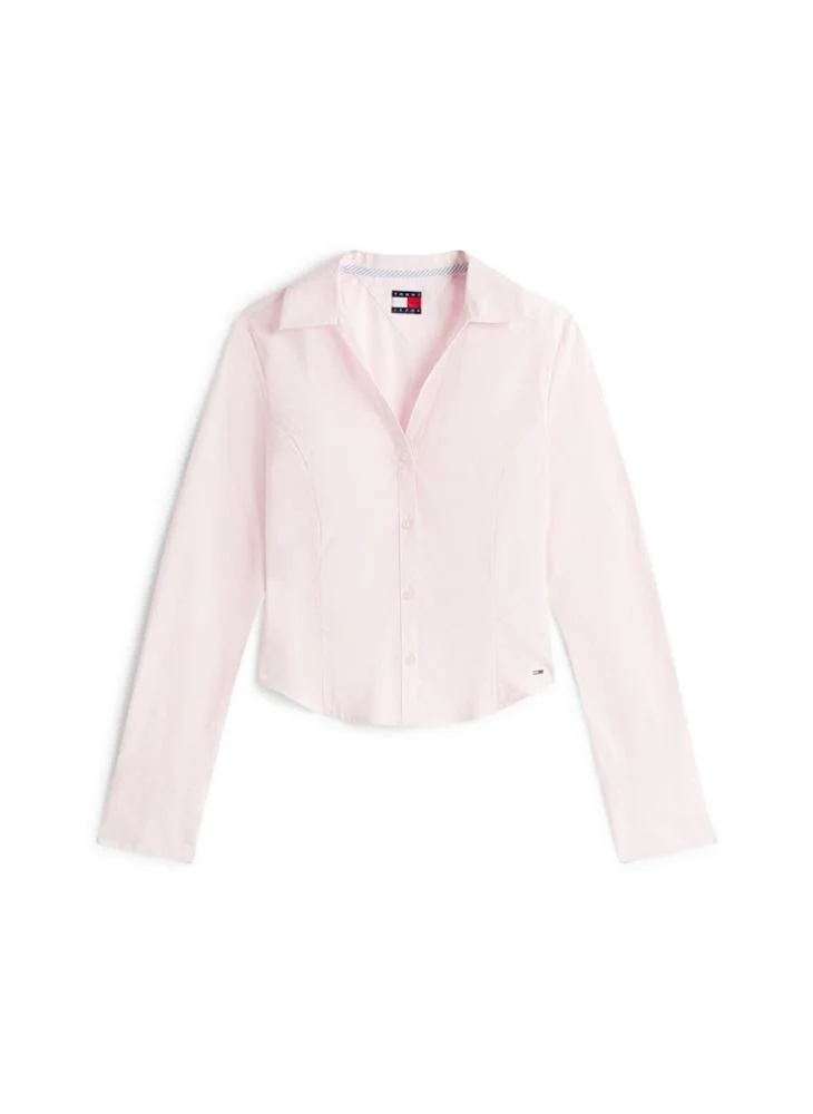 TOMMY JEANS Logo Long Sleeve Baby Fit Shirt