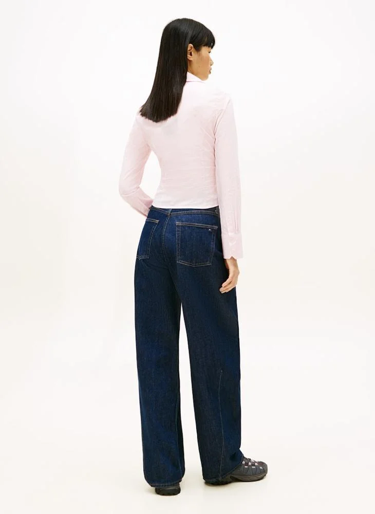 TOMMY JEANS Logo Long Sleeve Baby Fit Shirt