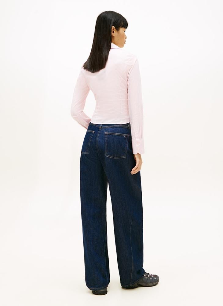 TOMMY JEANS Logo Long Sleeve Baby Fit Shirt - Image 2