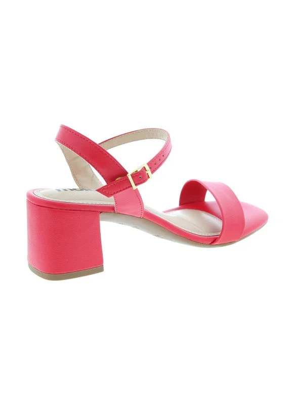 موليكا صنادل بكعب متوسط للنساء - صنادل بكعب مفتوح من الخلف للبنات مع رباط للكاحل