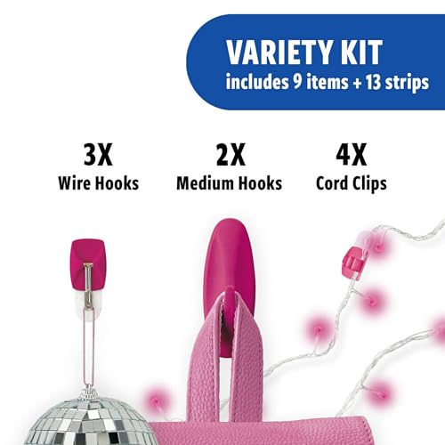 Command Mixed Hooks Pack, 9 Dragon Fruit Hooks and 13 Strips, Damage-Free Hanging with Adhesive, No Tools Great for Hanging Home and Room Décor - Image 3