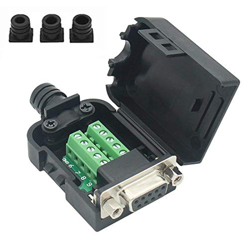 YIOVVOM Connector DB9 RS232 D-SUB Serial Adapters (Female Adapter + Nut) - Image 1