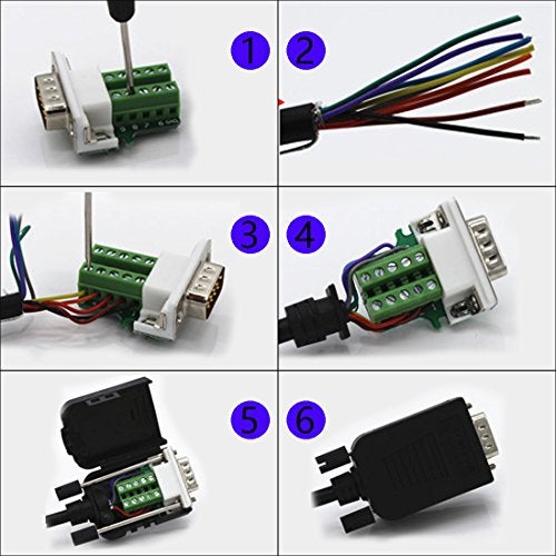 YIOVVOM Connector DB9 RS232 D-SUB Serial Adapters (Female Adapter + Nut) - Image 5