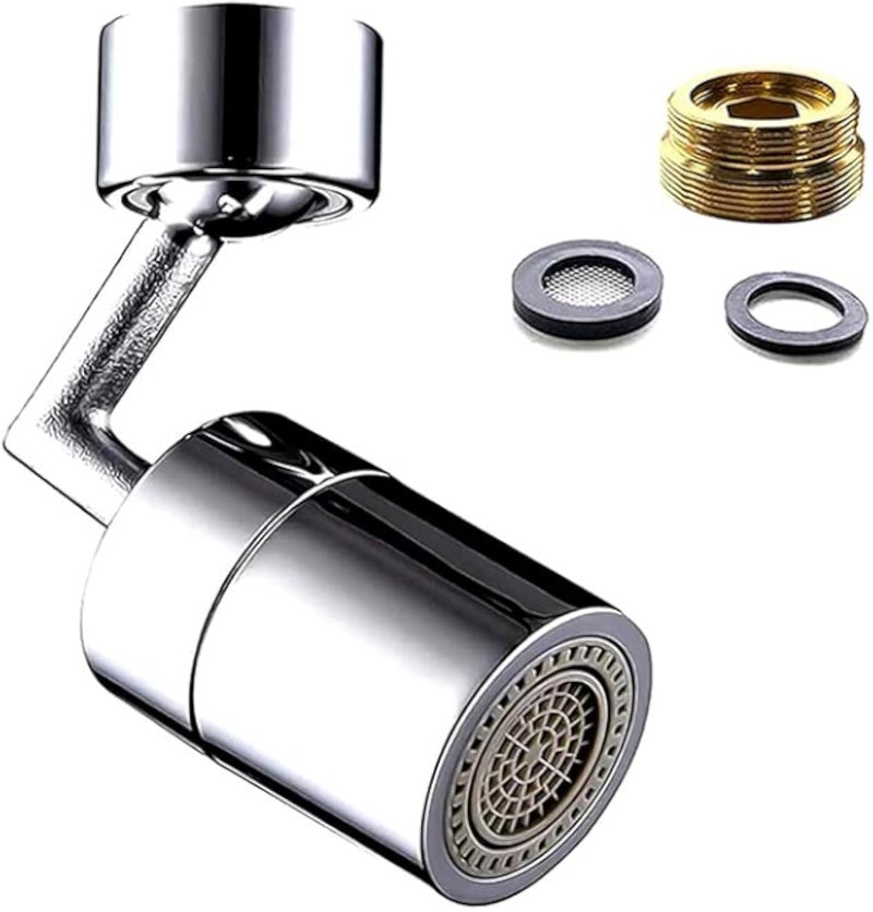Universal Splash Filter Faucet 720 Degree Splash-Proof Conversion Head Basin Lengthen Extender for household kitchen and Bathroom