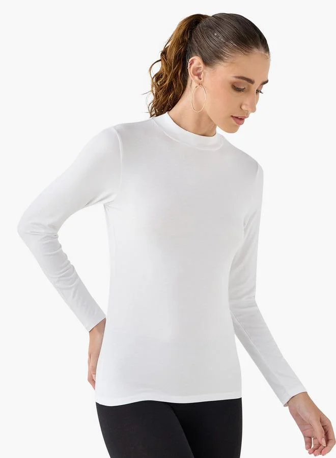 سبلاش فيڤ Set of 2 - T-shirt with High Neck and Long Sleeves