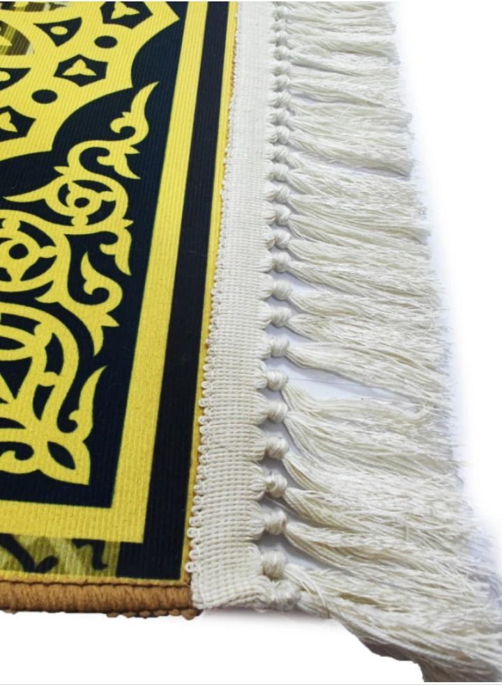 سجادة صلاة إسلامية مصنوعة من شرابات منسوجة يدويًا من المخمل الكريستالي - Image 3