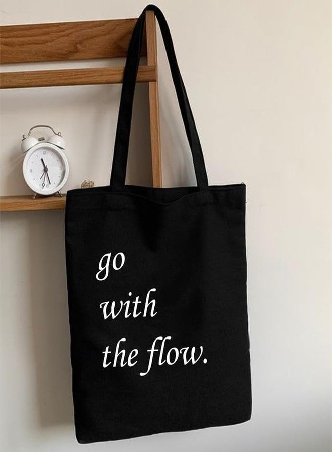 TrendoPrint Large Capacity Aesthetic Tote Bag for Womens & Girls with Zip Closure 15kg weight Capacity (14x16 inches) for College, Office Use and Groceries (TP15) - Image 2