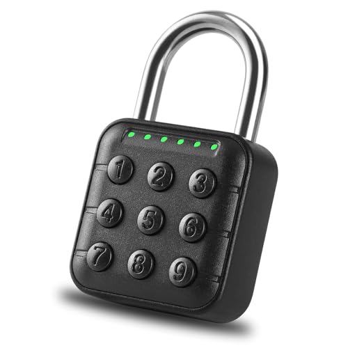 DELSWIN Combination Lock for Locker 6Digit Combo Lock Waterproof Smart Padlock for School Gym Lockers Gates Fence and Storage Unit Black