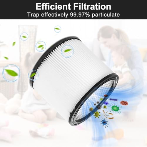 ANBOO Filter for Shop Vac 90304 90350 90333 9030400 903-04-00 Vacuum Cleaner Replacement Filter for 5 Gallon and Larger Wet & Dry Vacuum Filter - Image 3