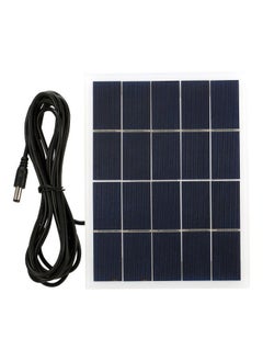 Generic 5V Solar Panel with DC Port Polycrystalline Silicon Cell Compatible For Garden Lamp Black  - Image 1