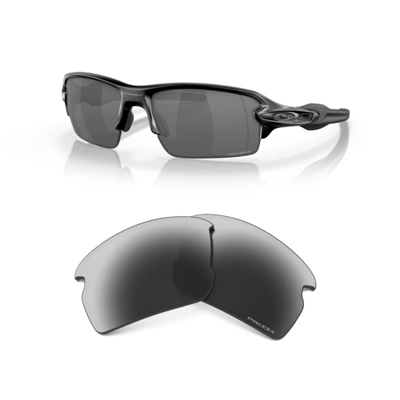 Oakley Authentic Flak 2.0 OO9295 00000959 PRIZM Black Iridium Replacement Lenses For Men For Women + Bundle Microfiber Pouch-FRAMES NOT INCLUDED - Image 1