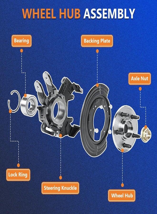 Maxfavor 6PCS Front Wheel Bearing & Seal Kit Assembly Fit for Ford Explorer Ranger/Mazda B2300 / 2.3L 3.0L 4.0L Wheel Hub Bearing Seal - Image 5