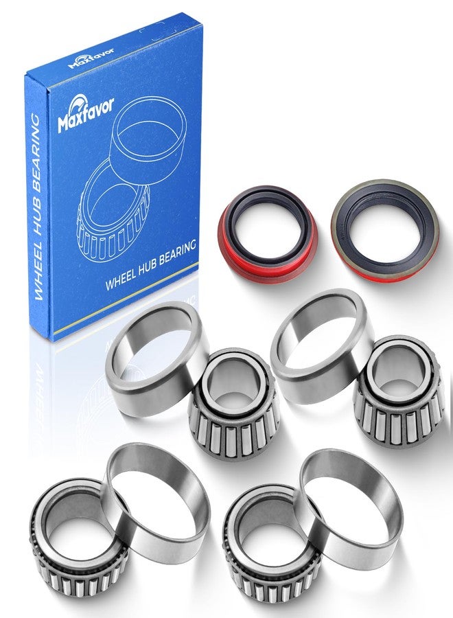 Maxfavor 6PCS Front Wheel Bearing & Seal Kit Assembly Fit for Ford Explorer Ranger/Mazda B2300 / 2.3L 3.0L 4.0L Wheel Hub Bearing Seal - Image 1