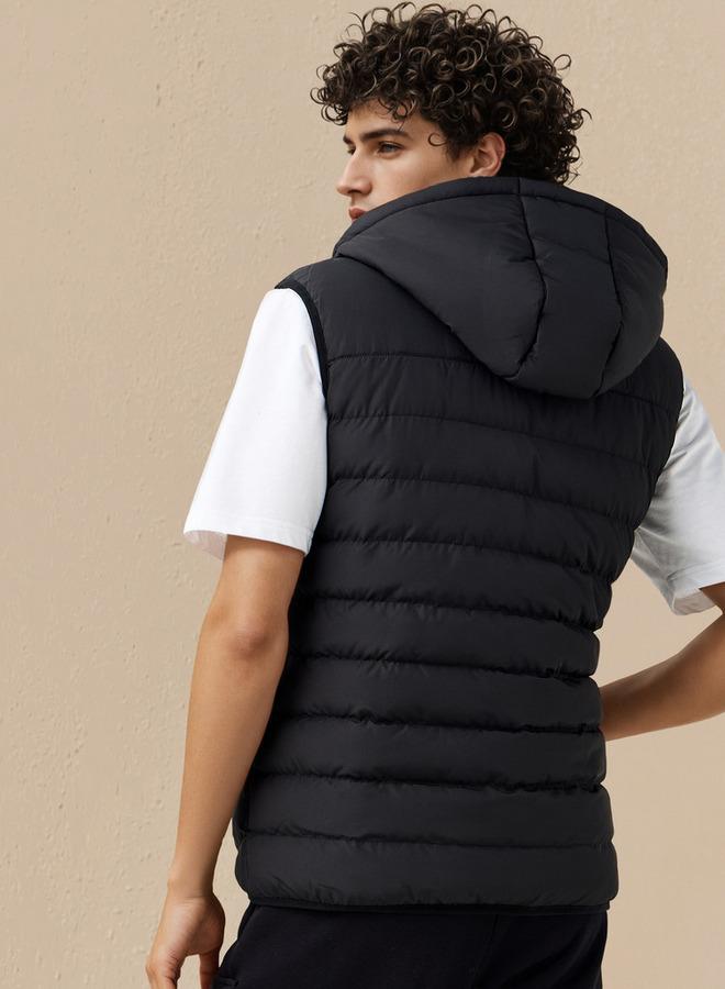 Kappa Men Sleeveless Hooded Puffer Gilet - Image 3