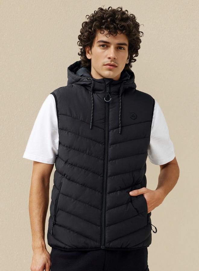 Kappa Men Sleeveless Hooded Puffer Gilet - Image 1