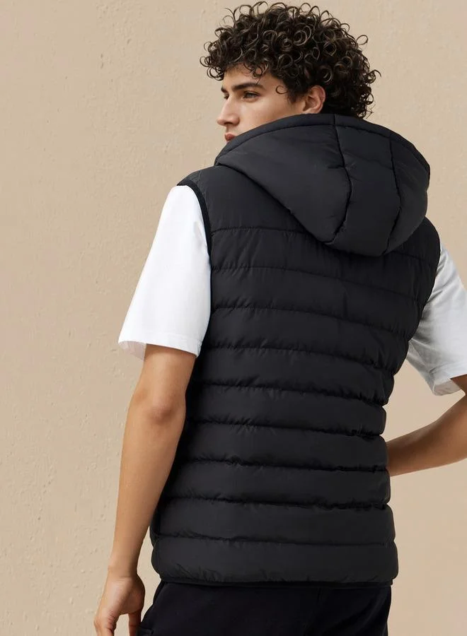 Kappa  Kappa Men Sleeveless Hooded Puffer Gilet for Men | Best Price UAE