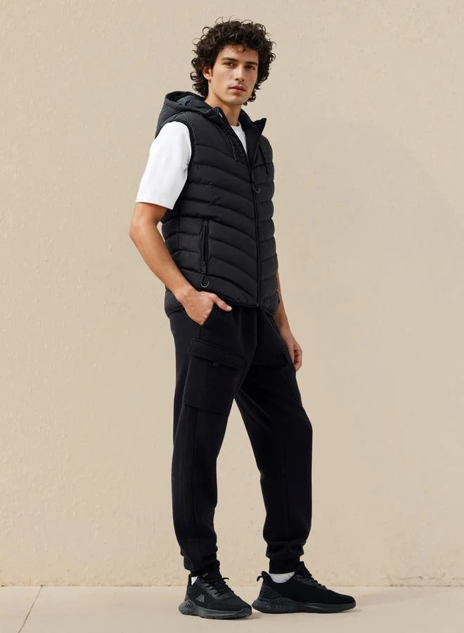 Kappa Kappa Men Sleeveless Hooded Puffer Gilet