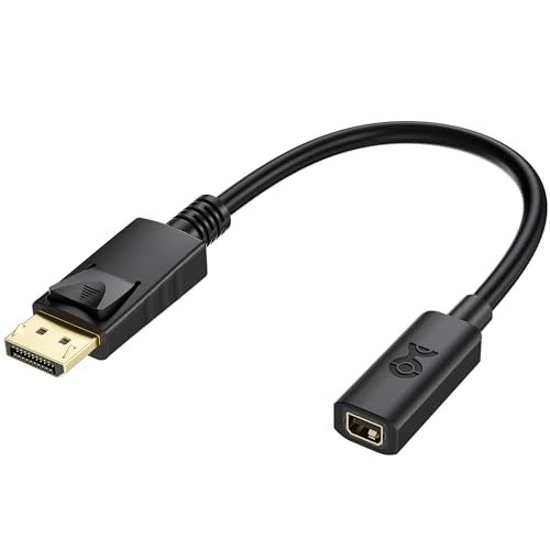 Cable Matters كابل ماترز محول DisplayPort ثنائي الاتجاه إلى Mini DisplayPort - 6 بوصات، محول DP ذكر إلى Mini DP أنثى، غير متوافق مع Thunderbolt/Thunderbolt 2 للعرض/الشاشة، غير مخصص لـ HDMI - Image 1
