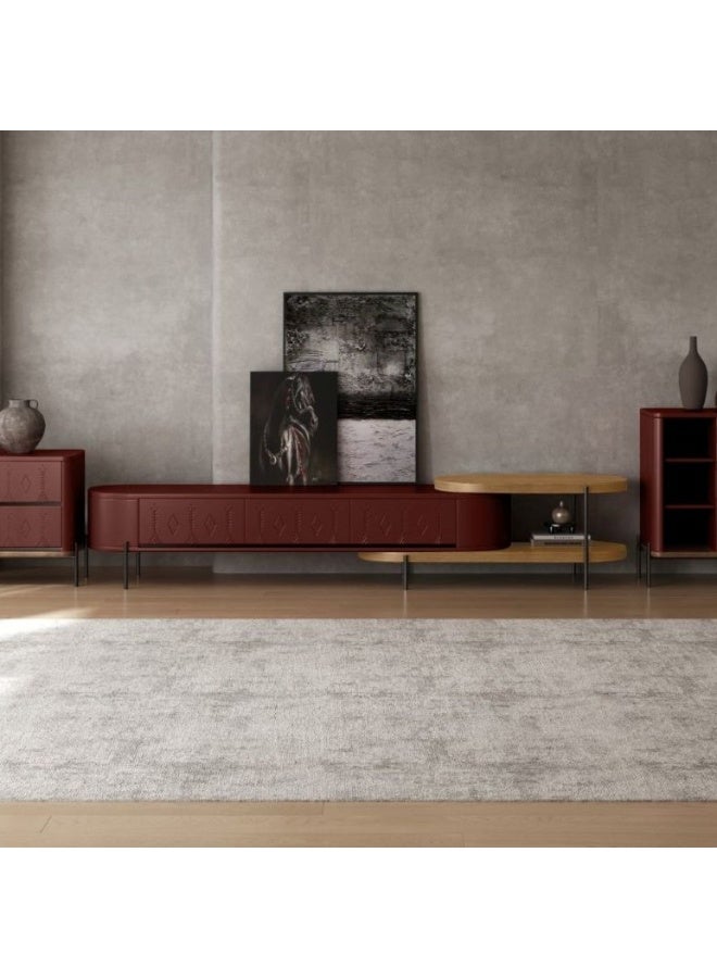 بيتونيا طاولة تلفزيون من مجموعة مفتاحة عسير - برغندي - Image 1