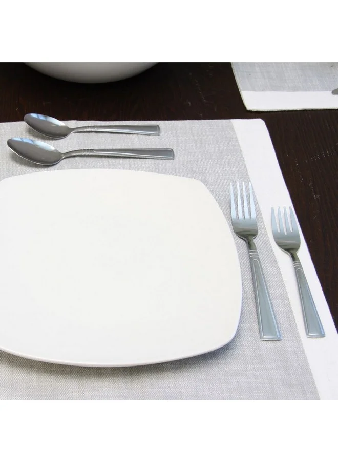 GIBSON 20-Piece Creston Dishwasher Safe Stainless Steel Flatware Set Silver 28.5 x 7 x 20 cm 80058.2