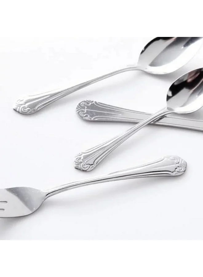 GIBSON 20-Piece Creston Dishwasher Safe Stainless Steel Flatware Set Silver 28.5 x 7 x 20 cm 80058.2