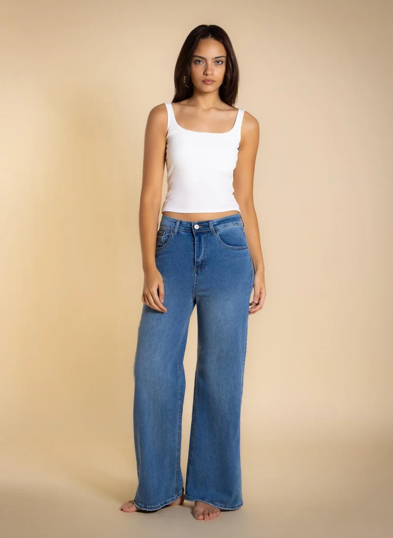 شايبس WIDE-LEG HIGH WAIST JEANS