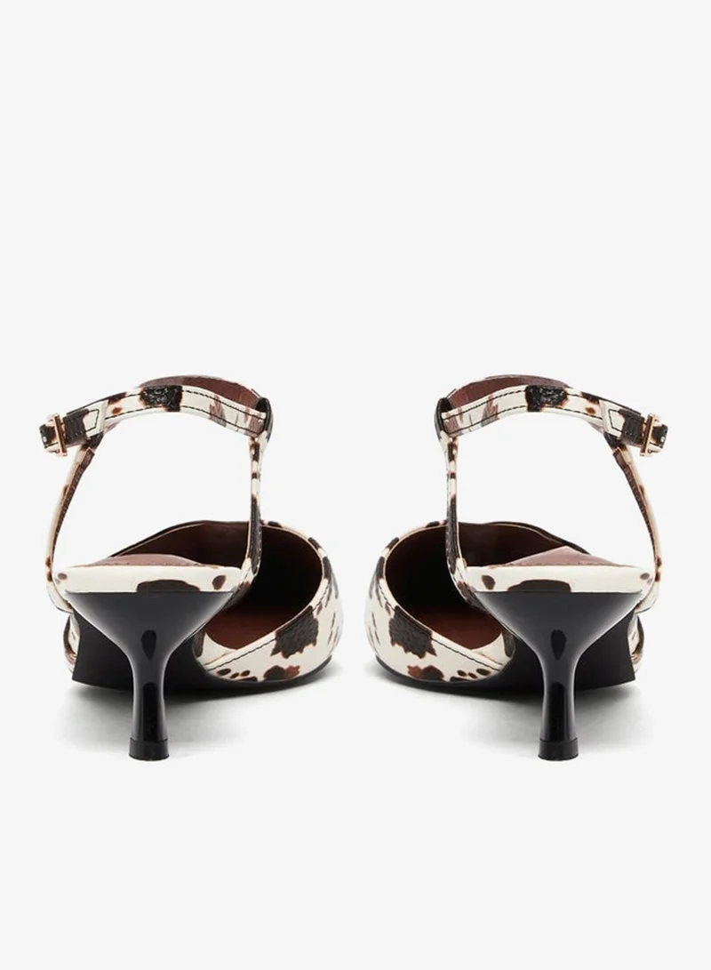 Styli  Cow Print Kitten Heel Formal Shoes for Women | Best Price UAE
