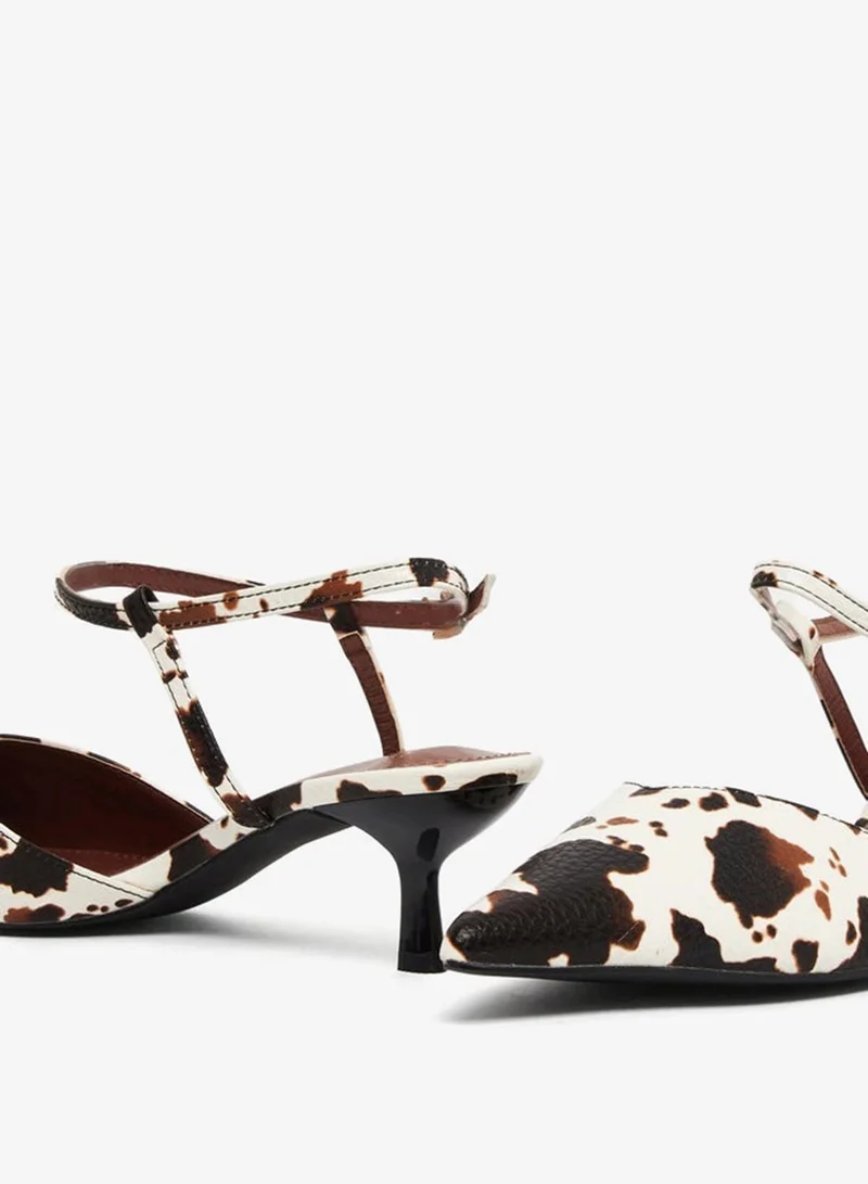 Styli  Cow Print Kitten Heel Formal Shoes for Women | Best Price UAE