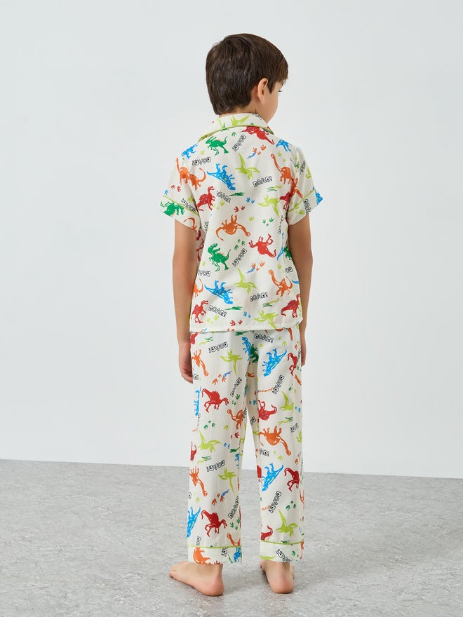 Take Two Boys All Over Print Shirt and Pyjama Set - Image 5