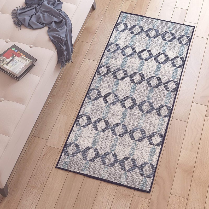 Status Contract Status 3D Printed Perfect Home Rugs Carpet for Living Area | Rug and Carpet for Bedroom |Rug and Carpet for Dining Table Rug Floor Carpet with Anti Slip Backing (22 x 55, Design - 317) - Image 1