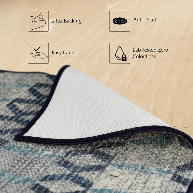 Status Contract Status 3D Printed Perfect Home Rugs Carpet for Living Area | Rug and Carpet for Bedroom |Rug and Carpet for Dining Table Rug Floor Carpet with Anti Slip Backing (22 x 55, Design - 317) - Image 3