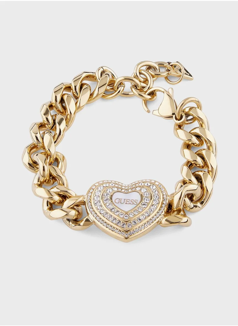 GUESS Big Hollow Heart Bracelet