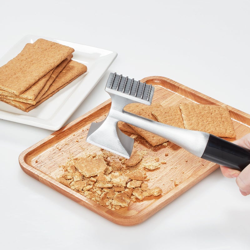 Farberware Professional Dual-Sided Rigid and Texture Stainless Steel Meat Tenderizer with Comfort Grip Handle  Great for Pounding Meat  Shellfish  Nuts  Dishwasher Safe  Black - Image 3