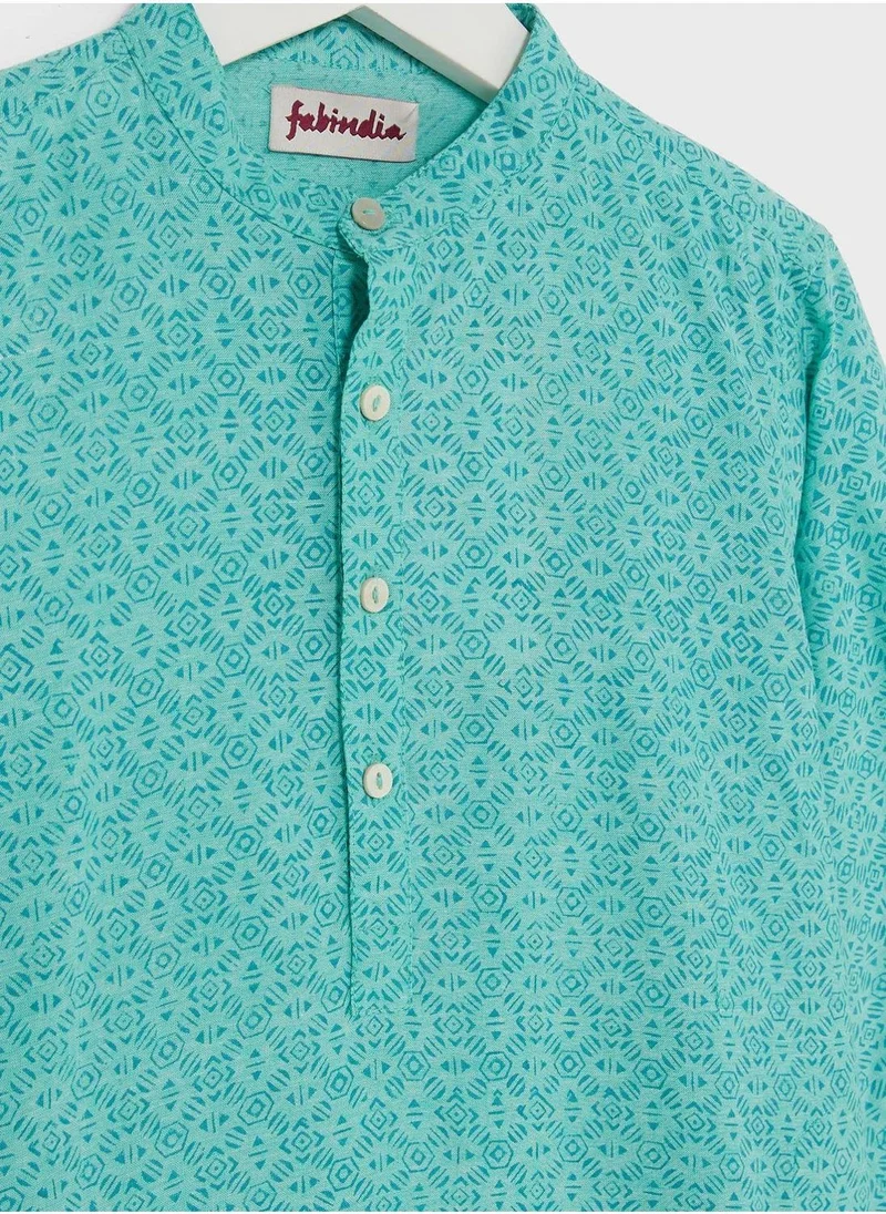 Fabindia Kids Printed Long Kurta