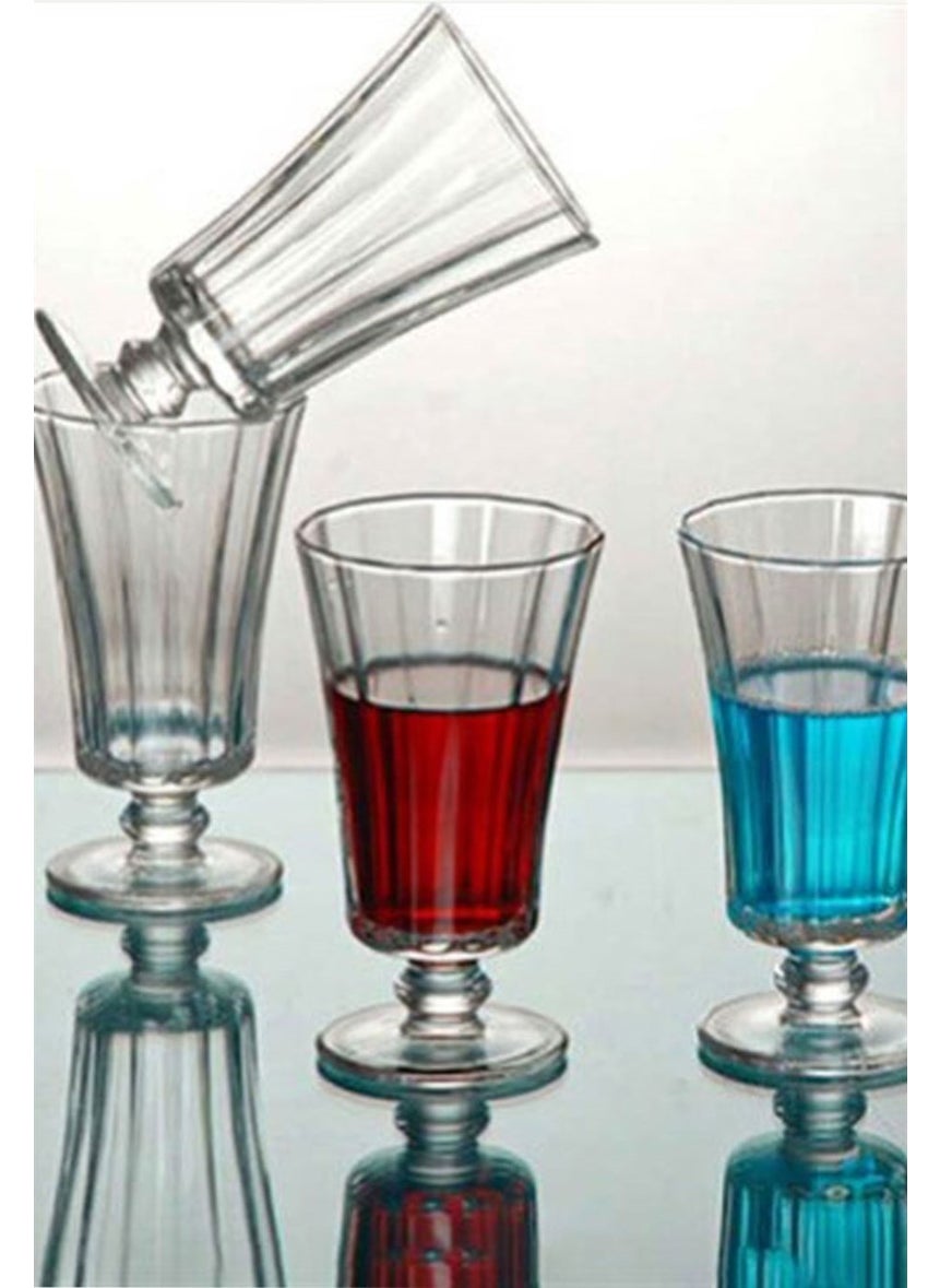 Paşabahçe 440186 Diamond Set of 6 Coffee Cups with Side Stands 