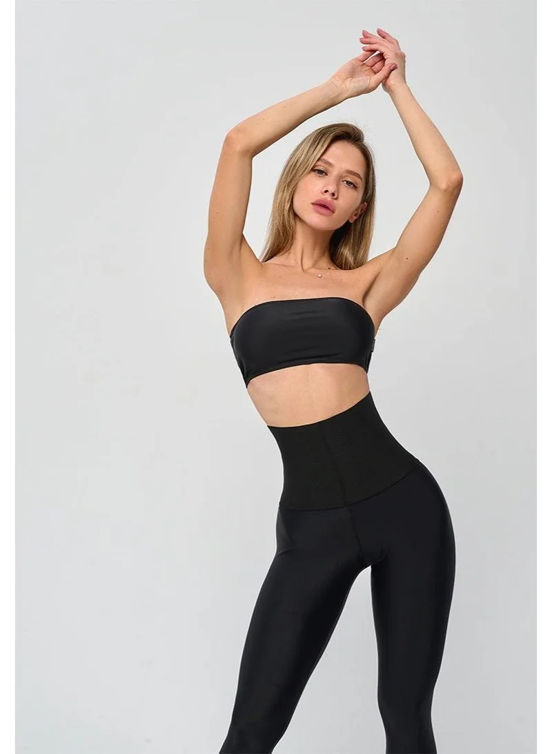 Bona Fide Compressed Black Compressed High Waist Gym Leggings for Women for Women | Best Price UAE
