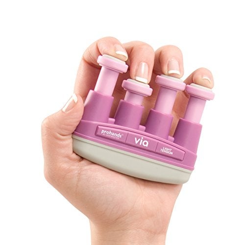 Prohands VIA Hand Exerciser, Finger Exerciser (Hand Grip Strengthener), Spring-Loaded, Finger-Piston System, Isolate and Exercise Each Finger, (4 lb Light Tension, Pink-Via) - Image 3