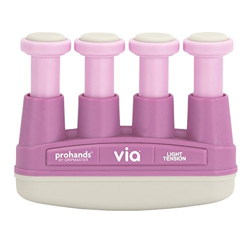 Prohands VIA Hand Exerciser, Finger Exerciser (Hand Grip Strengthener), Spring-Loaded, Finger-Piston System, Isolate and Exercise Each Finger, (4 lb Light Tension, Pink-Via) - Image 1
