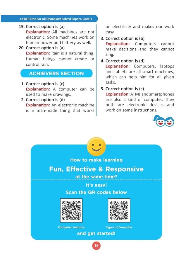 Oswaal One For All Olympiad Class 1 Cyber | Previous Years Solved Papers | For 2024-25 Exam  - Image 5