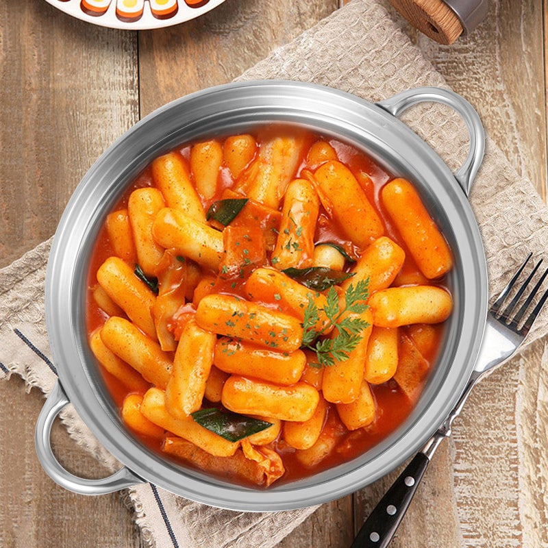 🍳 قدر طهي من الستانلس ستيل بمقبض مع غطاء تصميم متين للمطبخ - Image 2