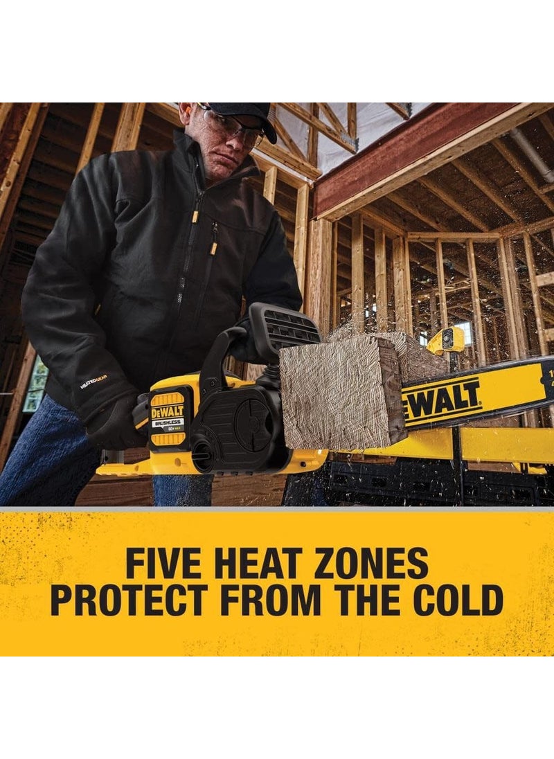DEWALT DEWALT Mens Heated Soft Shell Jacket Kit Black XLarge  - Image 2